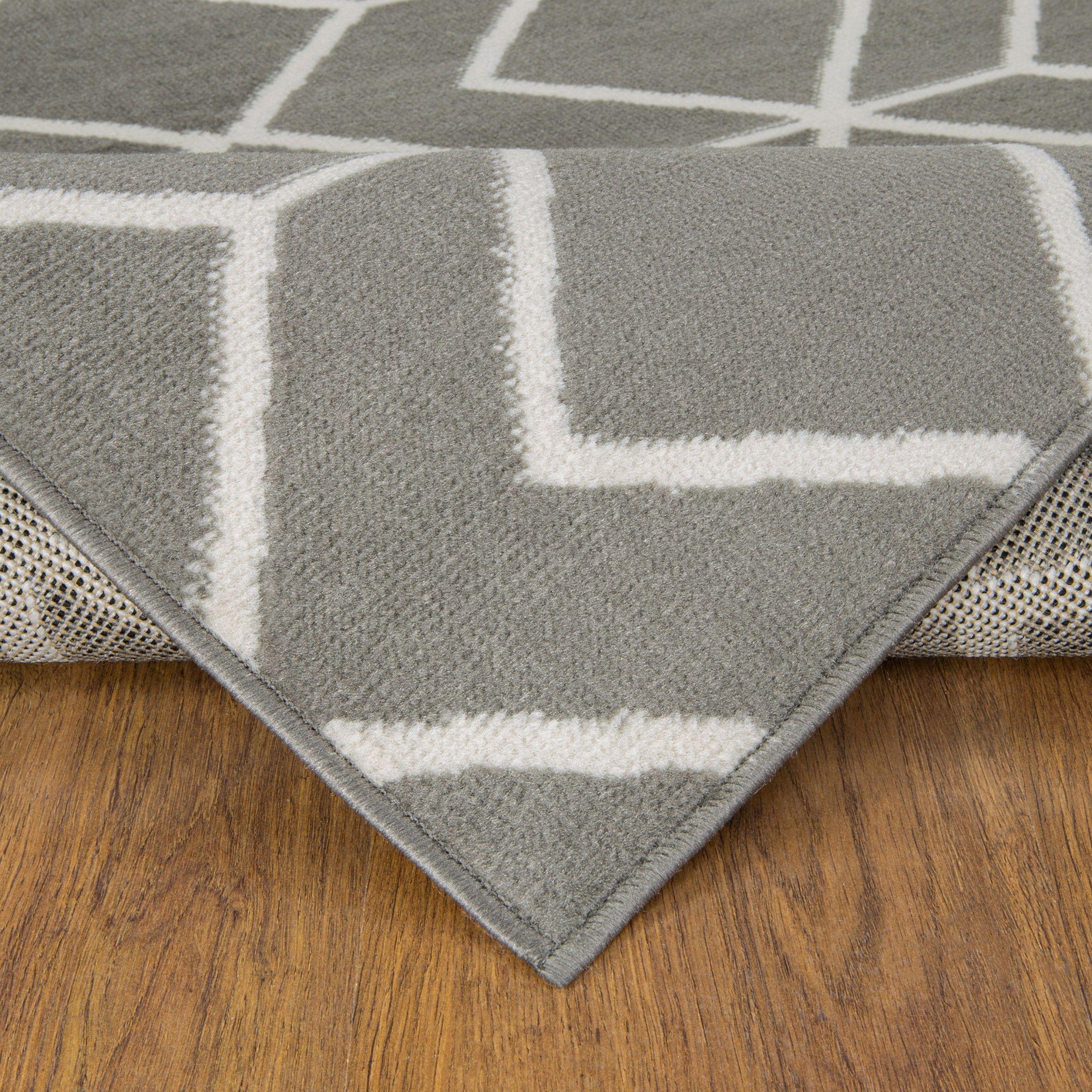 Alfombra Pasillo Kashan King 507 Gris 61 x 213 cm-3