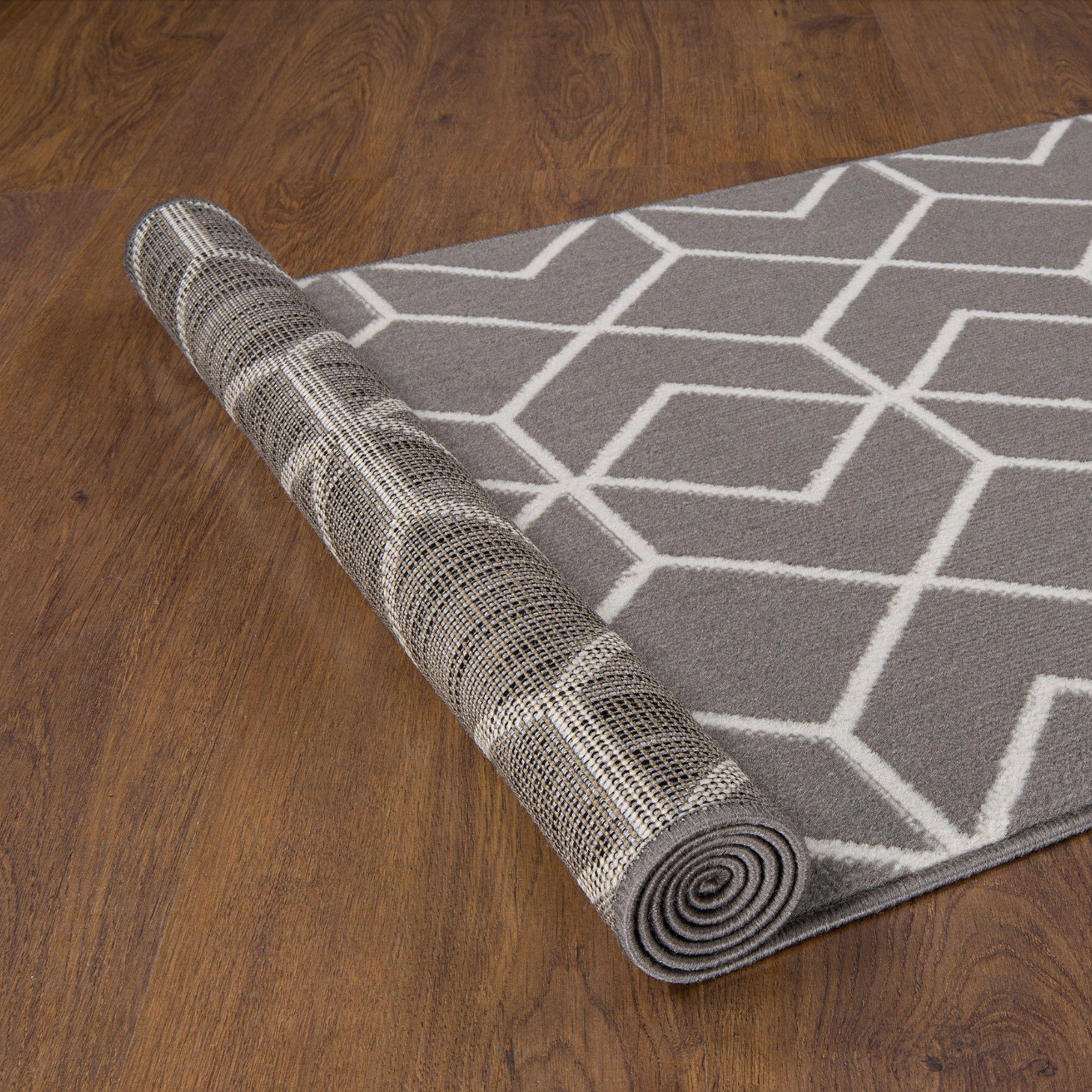 Alfombra Pasillo Kashan King 507 Gris 61 x 213 cm-4