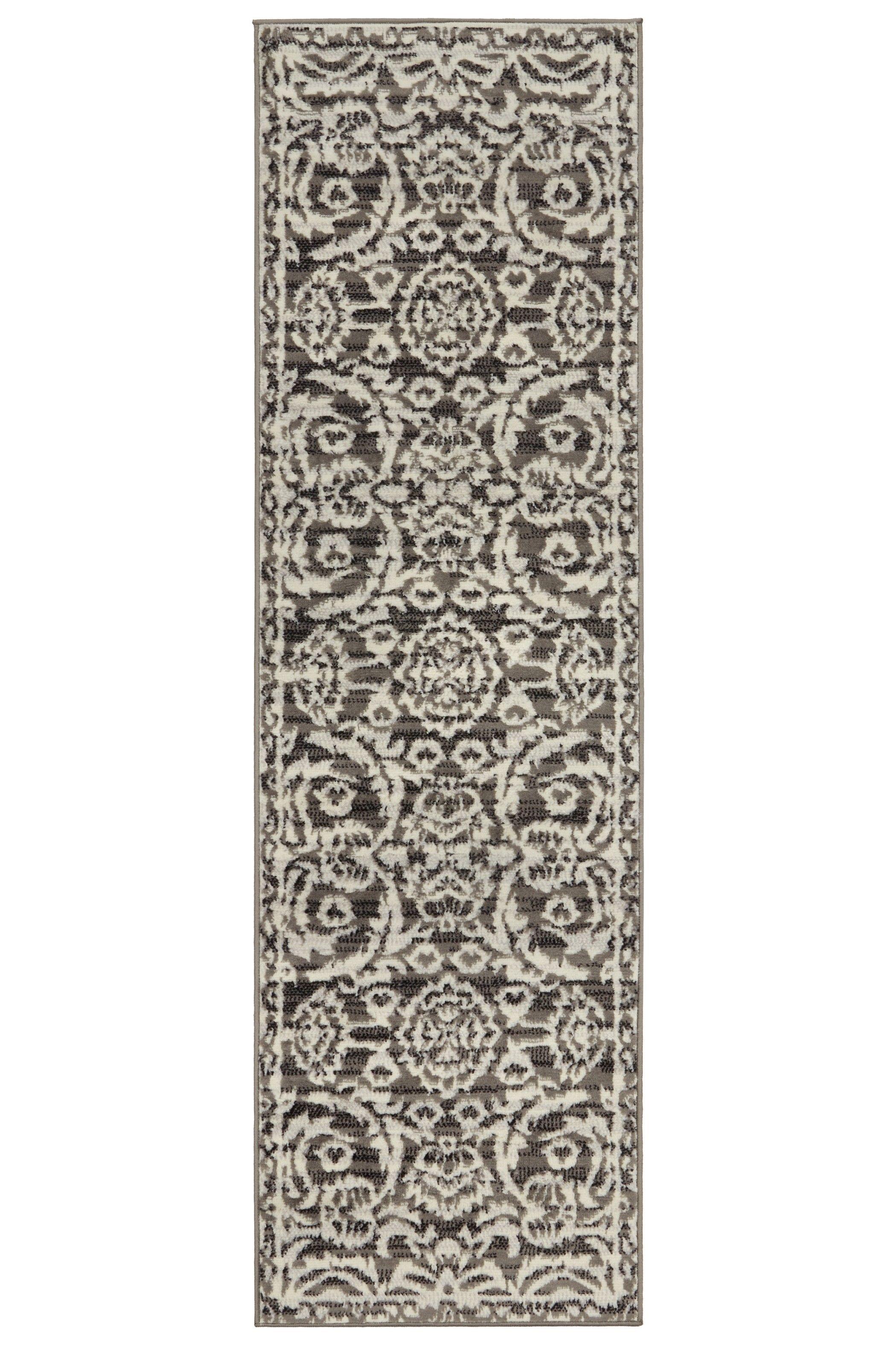 Alfombra Pasillo Kashan King Gris 61 x 213 cm-0