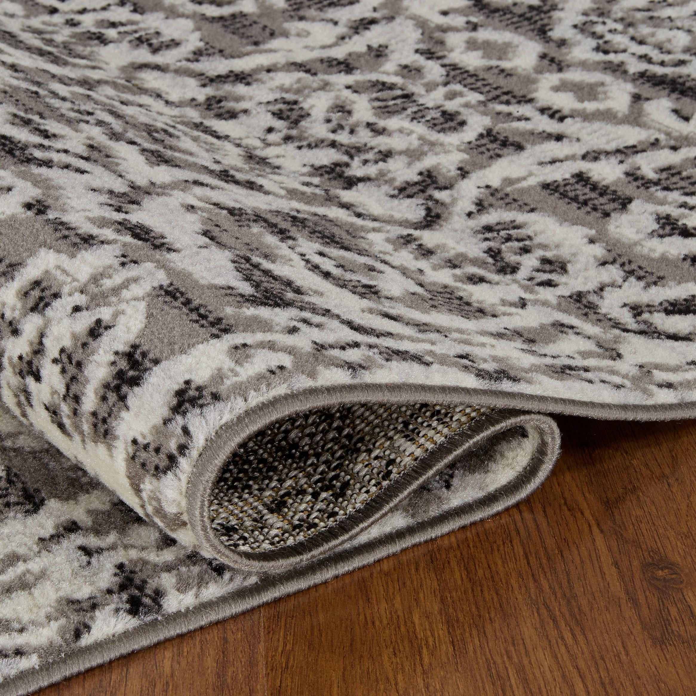 Alfombra Pasillo Kashan King Gris 61 x 213 cm-2