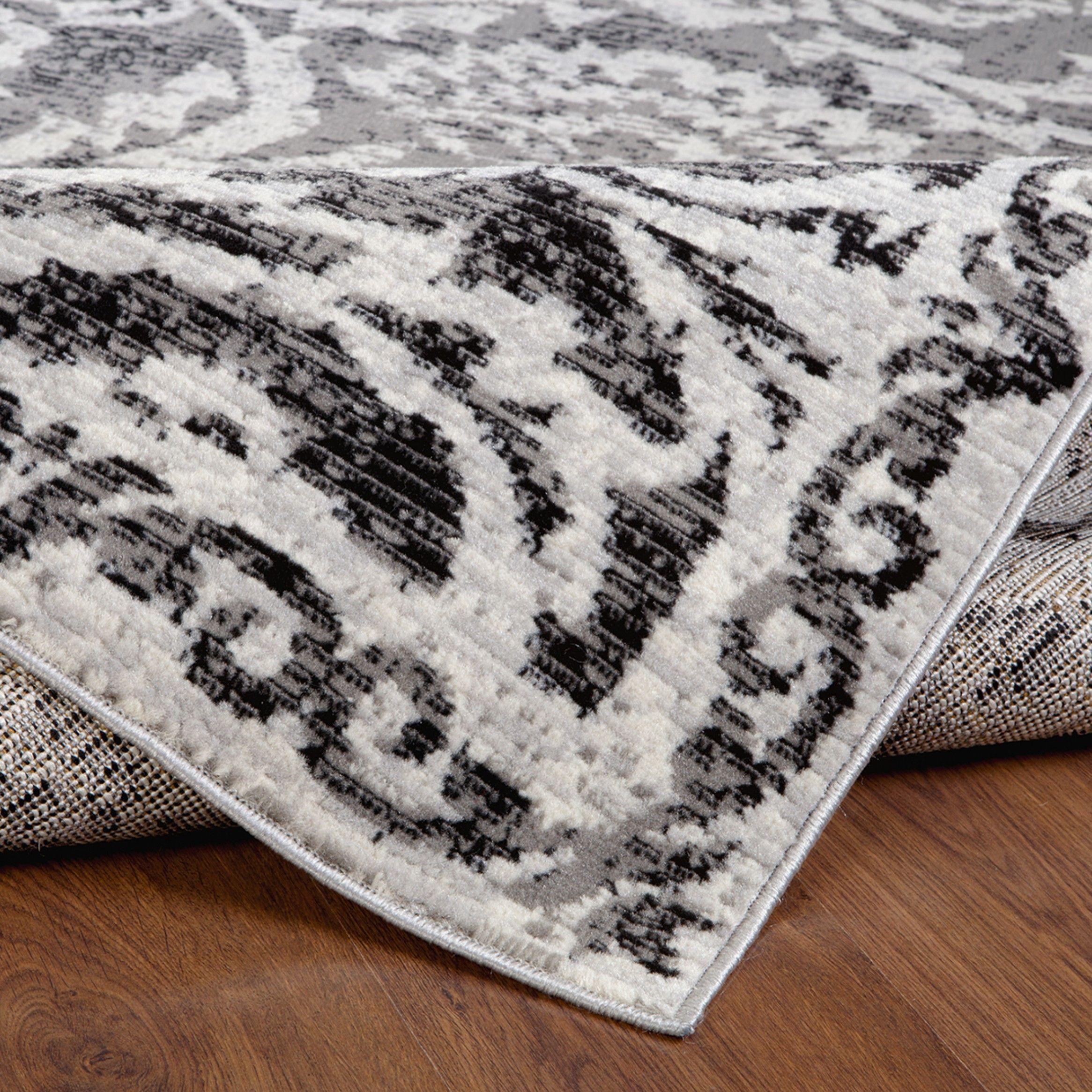 Alfombra Pasillo Kashan King Gris 61 x 213 cm-3