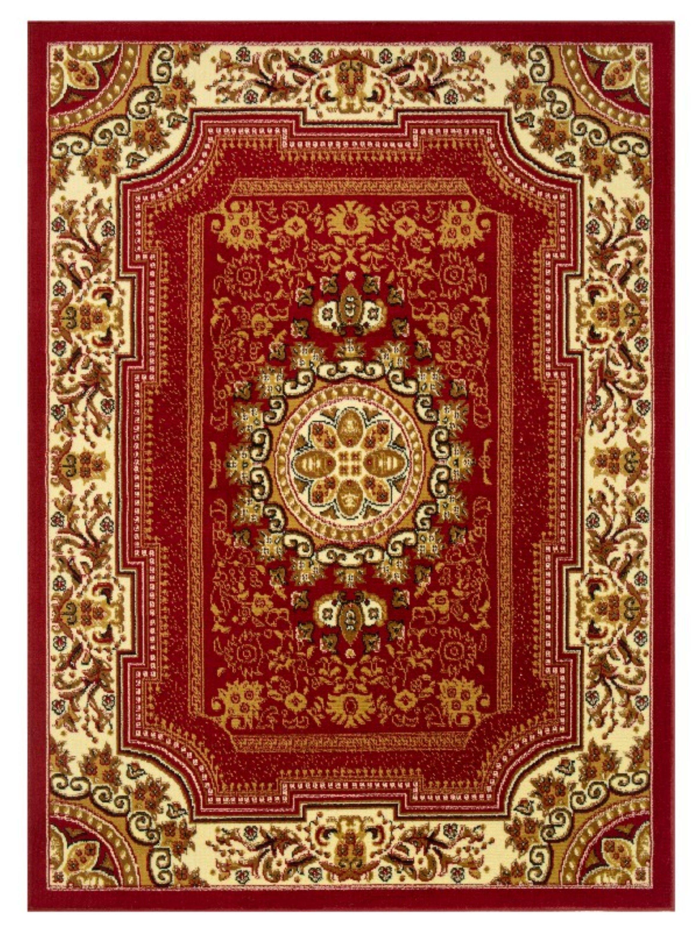 Alfombra Kashan King 4670 Roja 153 x 213 cm-0