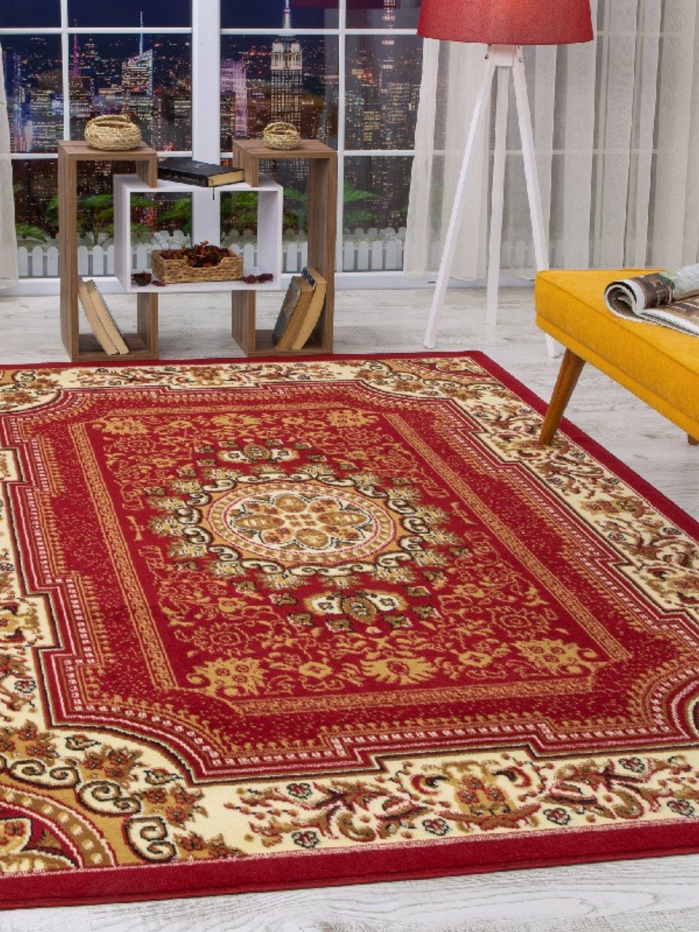 Alfombra Kashan King 4670 Roja 123 x 185 cm-1