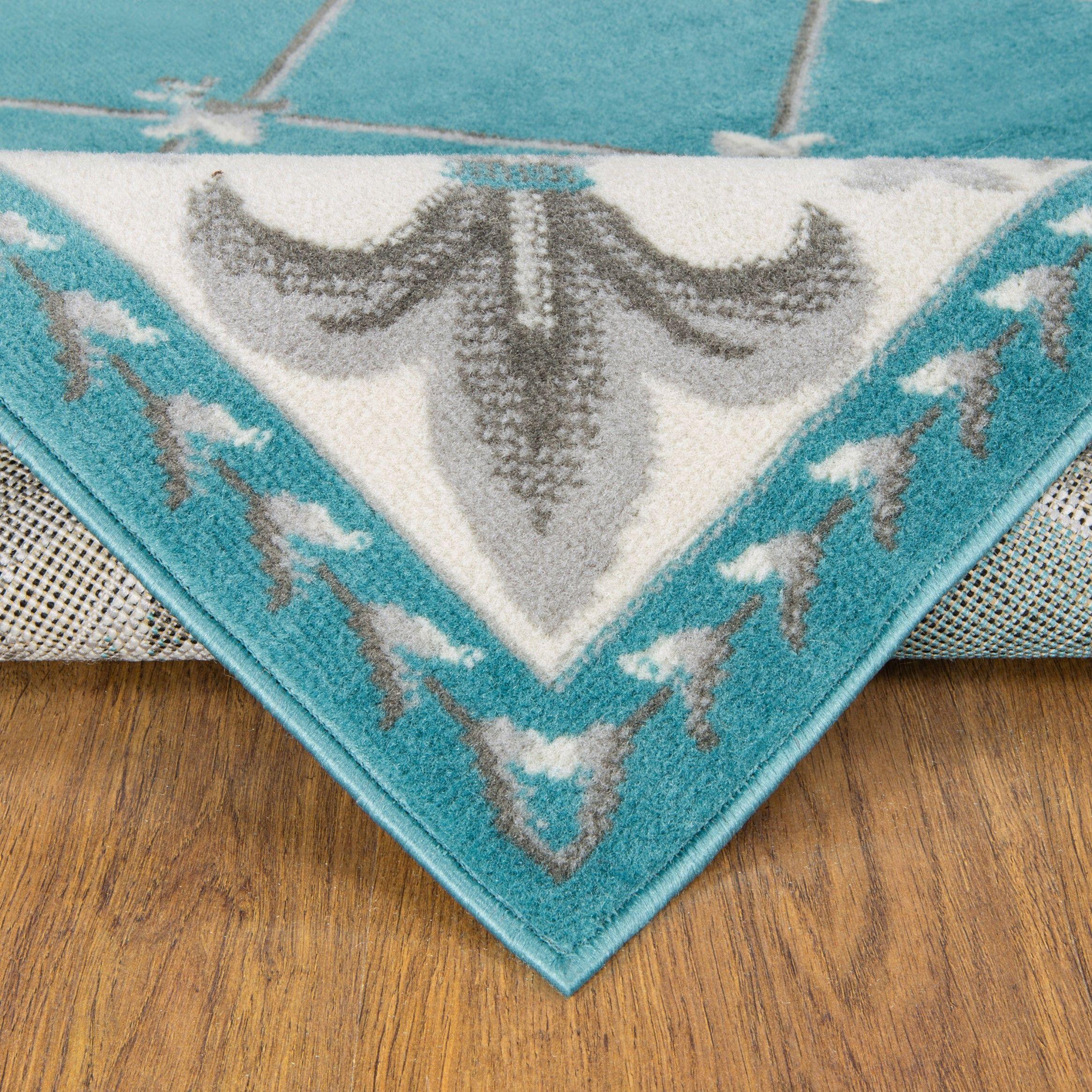 Alfombra Kashan King 503 Azul 153 x 213 cm-2