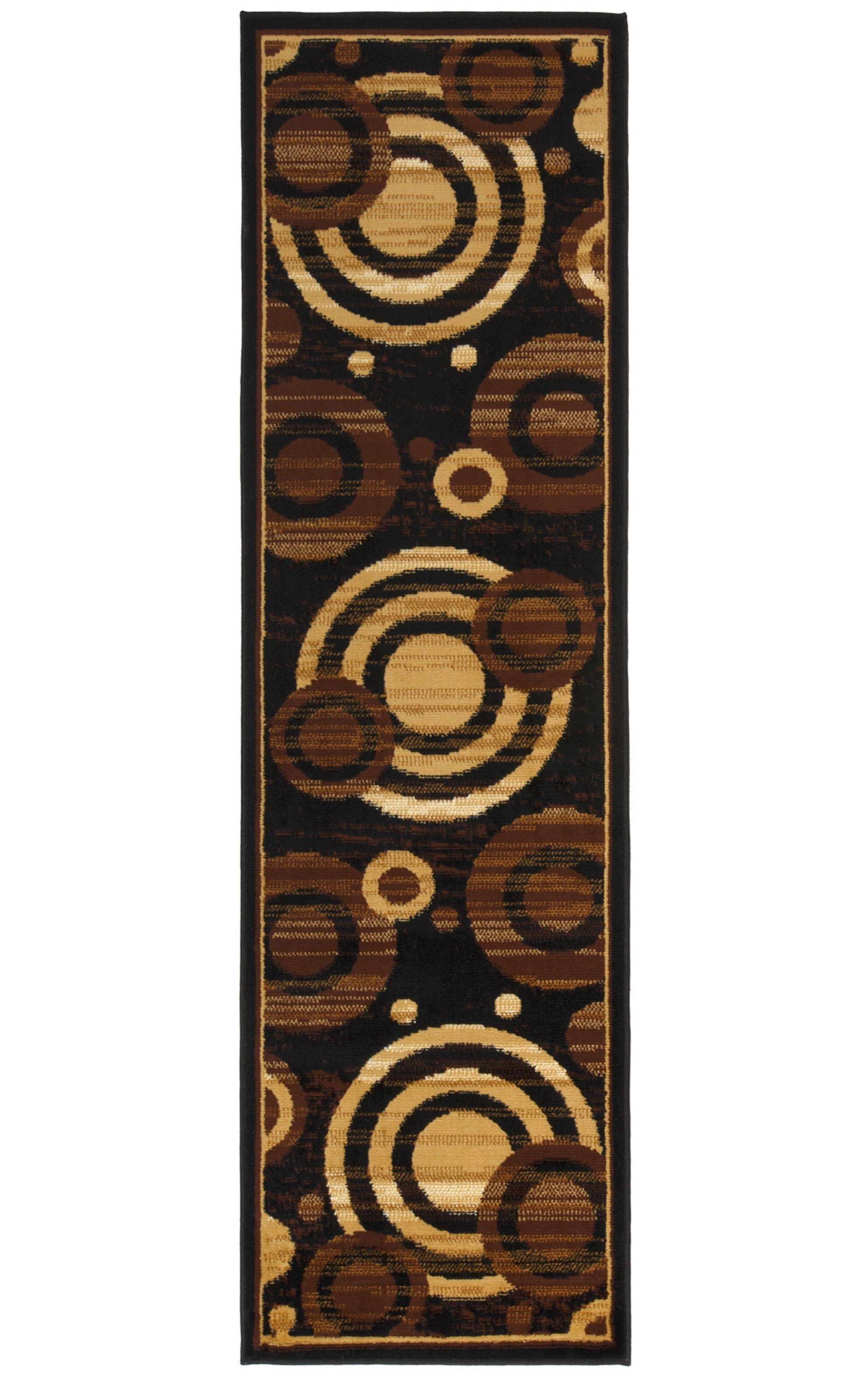 Alfombra Pasillo Kashan King Negra 61 x 213 cm-0