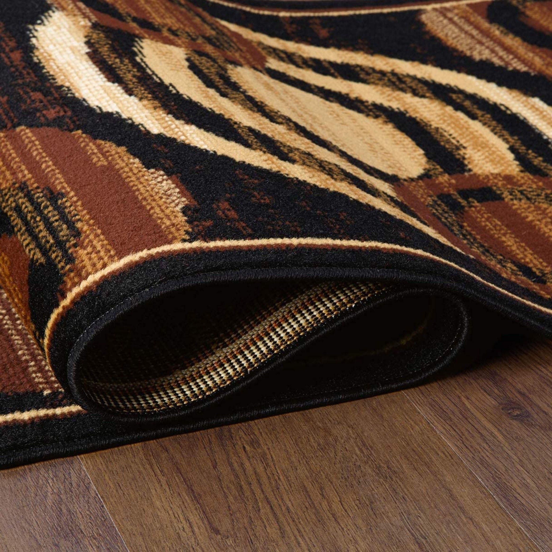 Alfombra Pasillo Kashan King Negra 61 x 213 cm-2