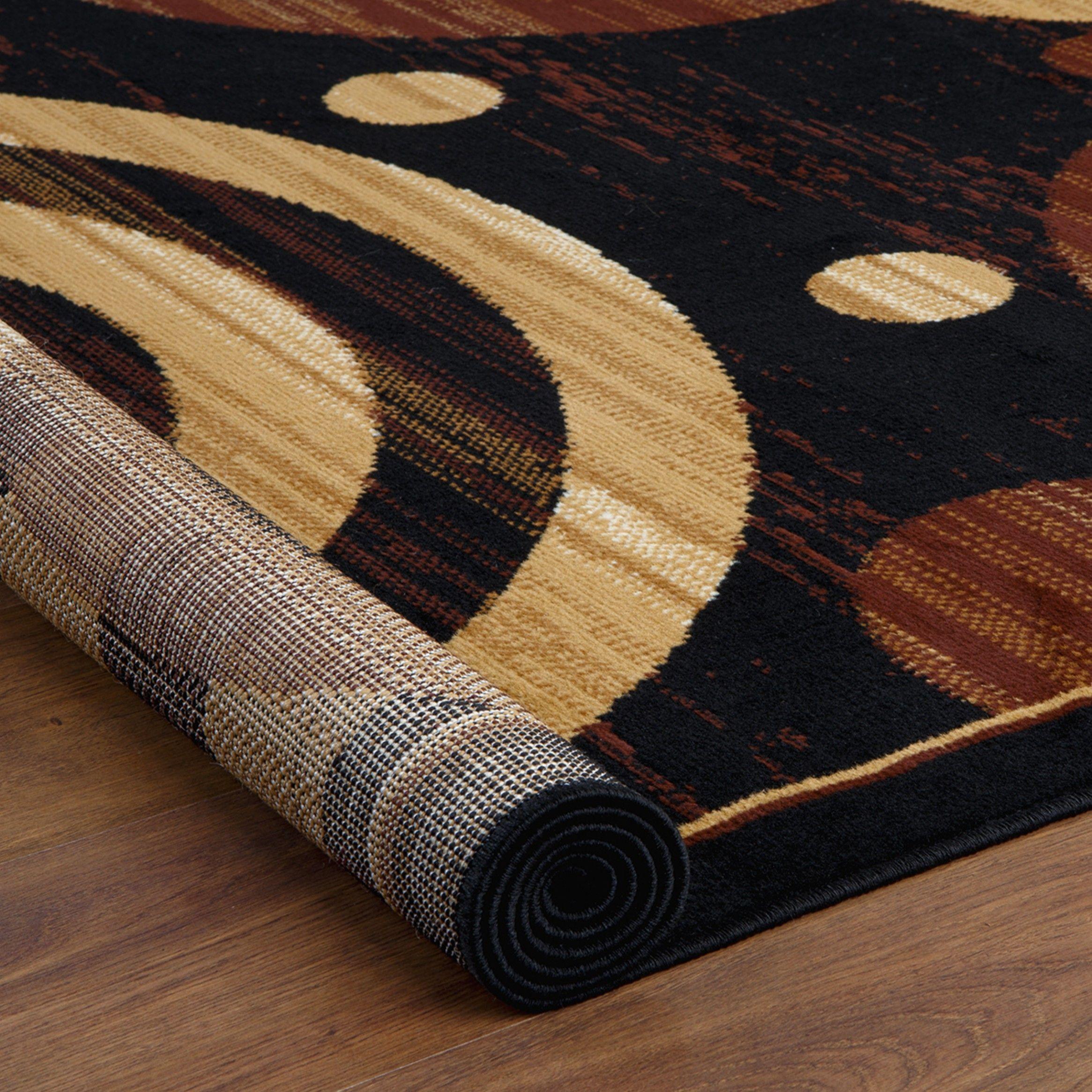 Alfombra Pasillo Kashan King Negra 61 x 213 cm-4