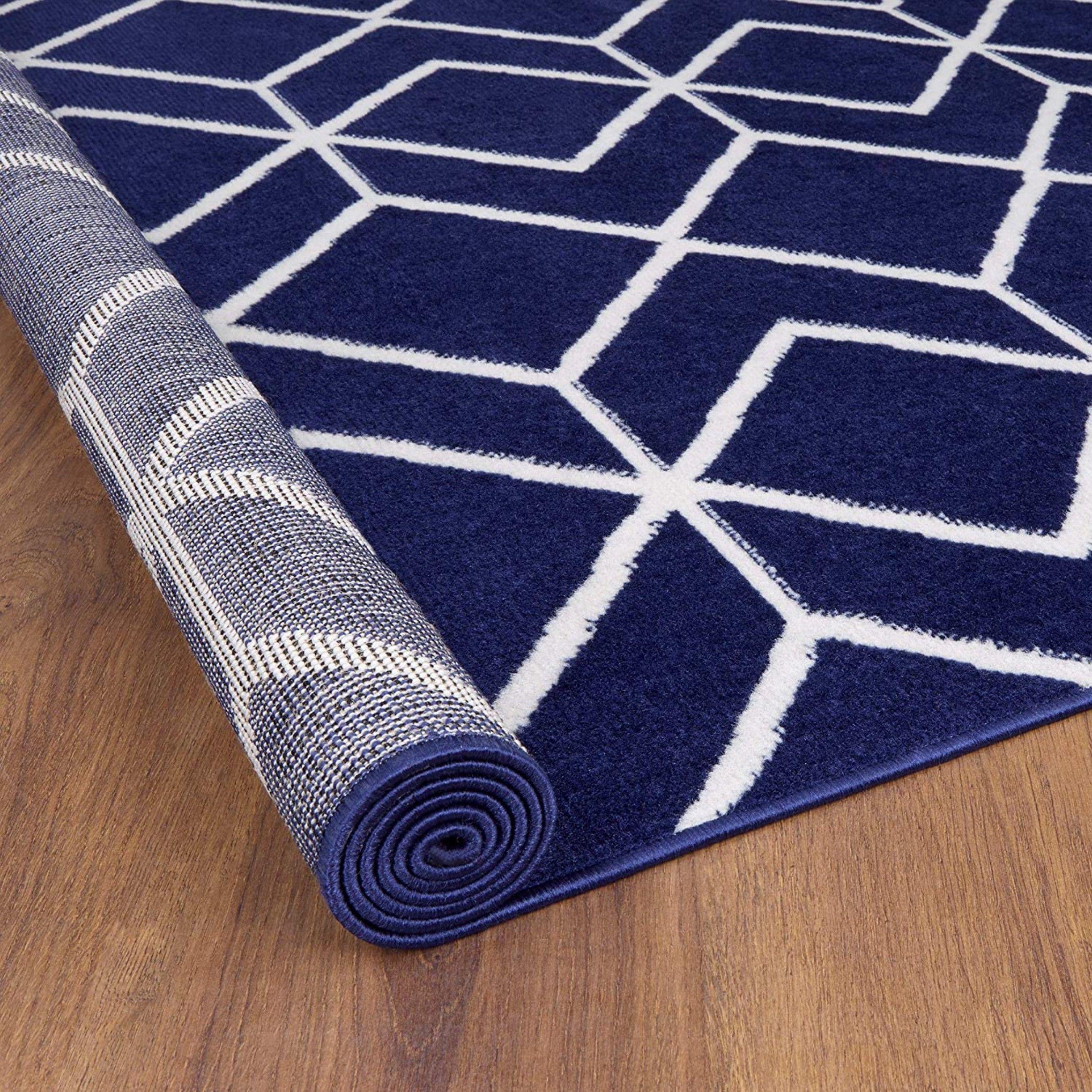 Alfombra Kashan King Azul Marino 153 x 213 cm-4