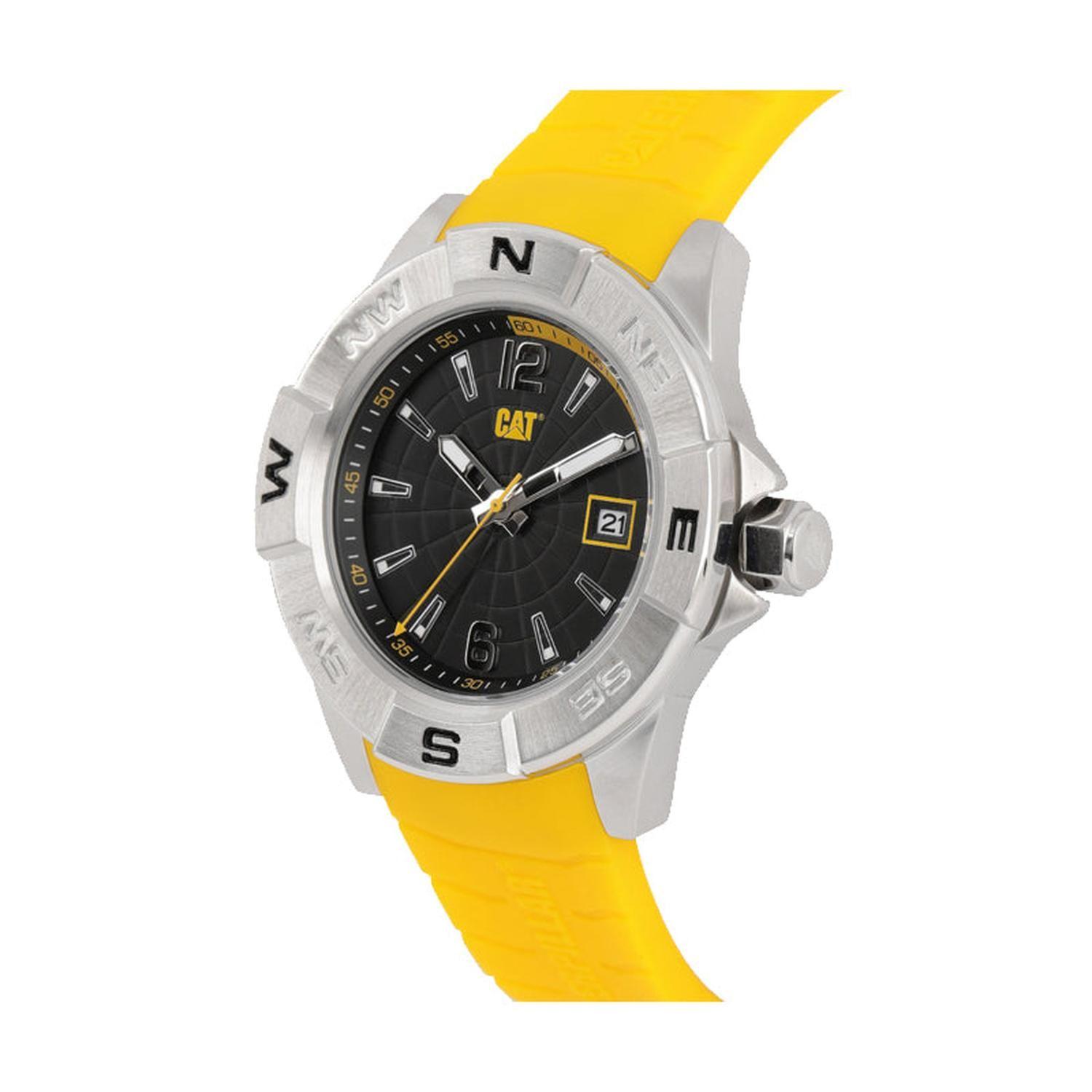 RELOJ CATERPILLAR AF14127137 NORTH - BLACK YELLOW DIAL / 44 MM / YELLOW SILICONE STRAP-1