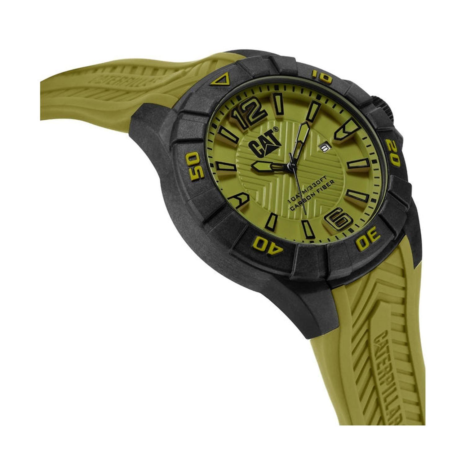 RELOJ CATERPILLAR K112123331 KARBON - MILITARY GREEN DIAL / 45.5 MM / MILITARY GREEN SILICONE STRAP.-1