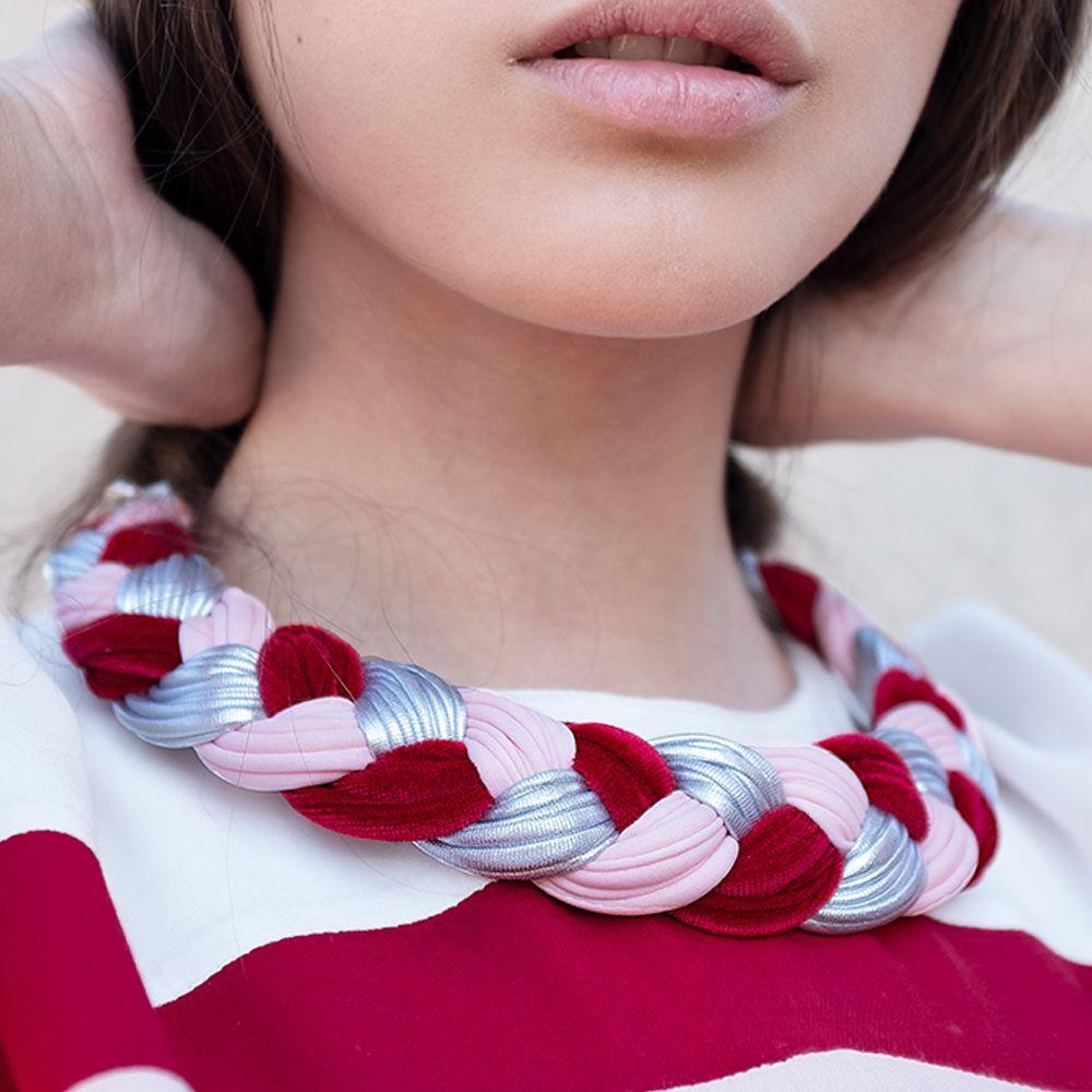 Maria la Biyux Collar Red and Pink-1