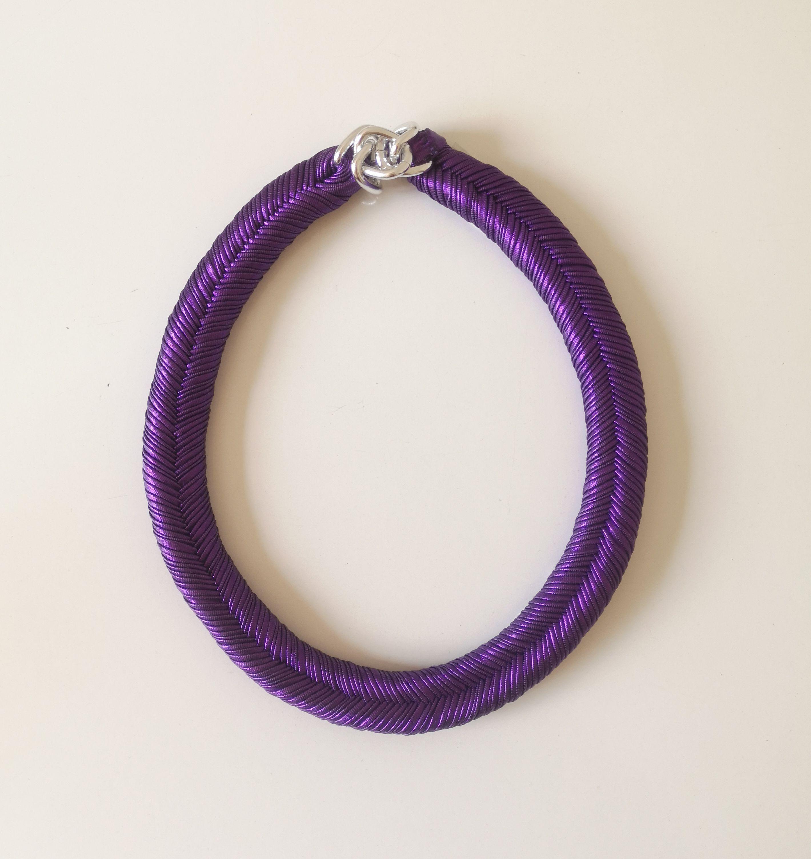 Maria La Biyux Collar Espiga Morada-0