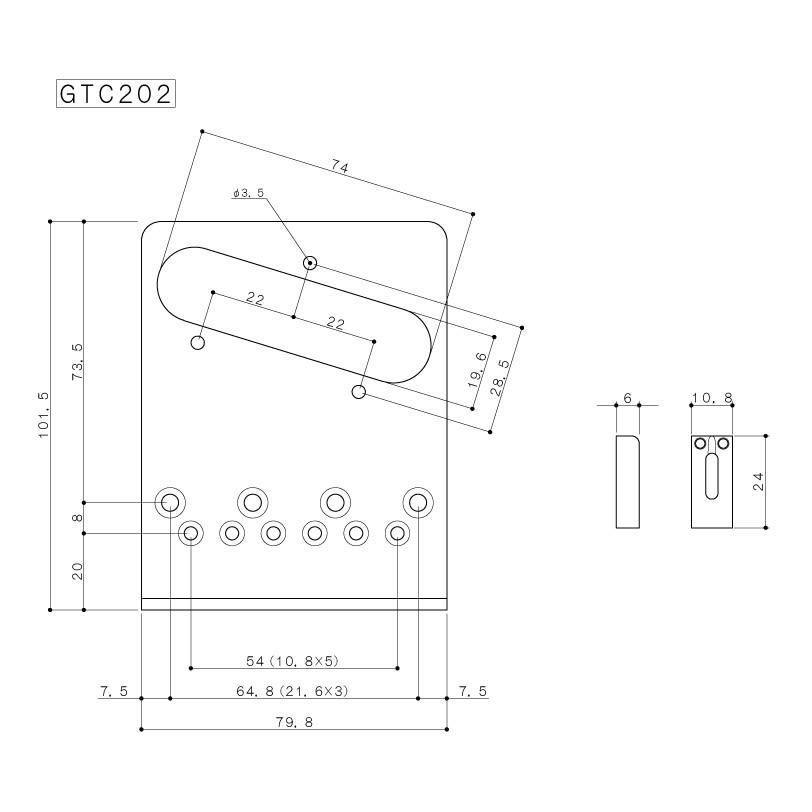 Puente Telecaster. Black. Mod GTC202-1