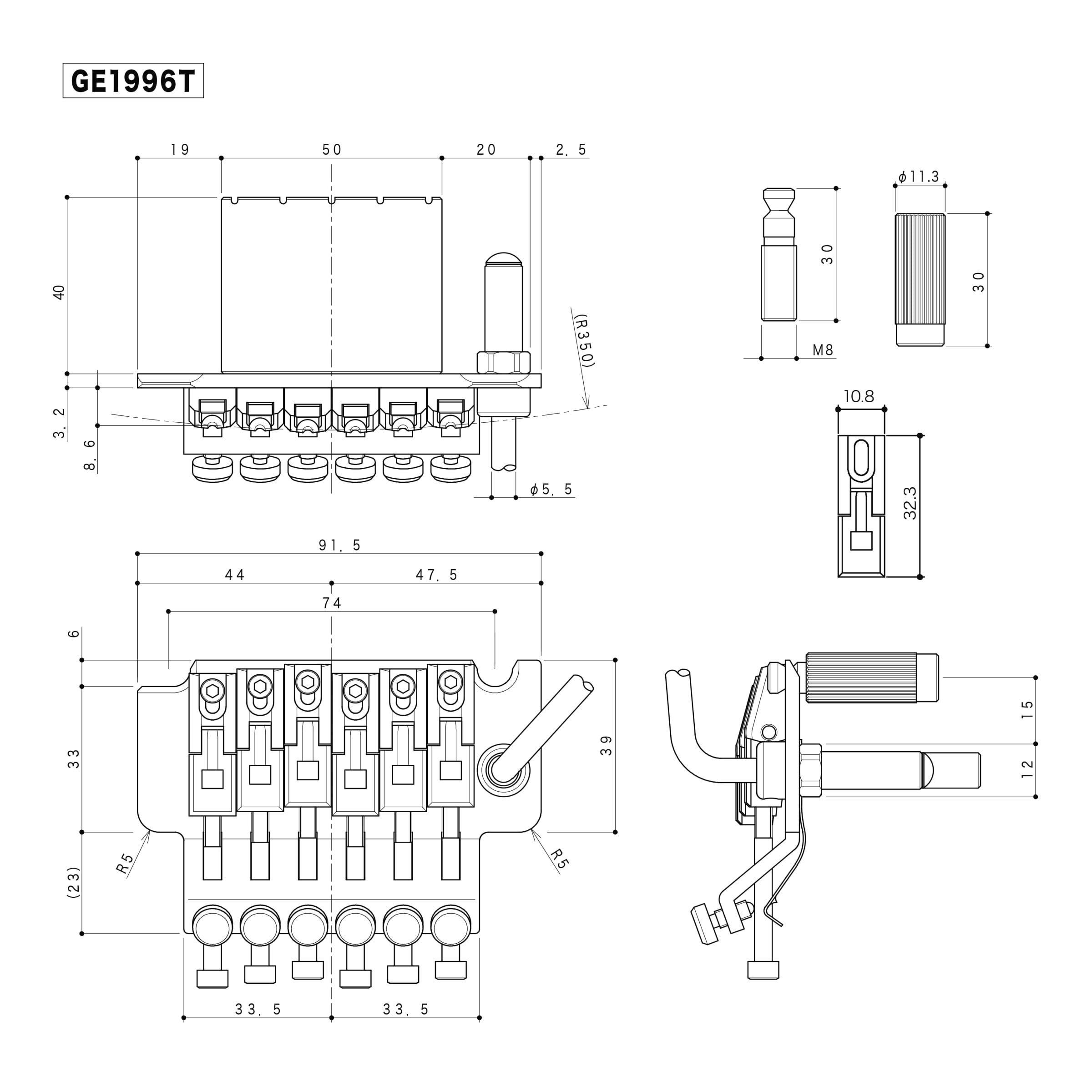 Floyd Rose con Bloque de 40 mm-5