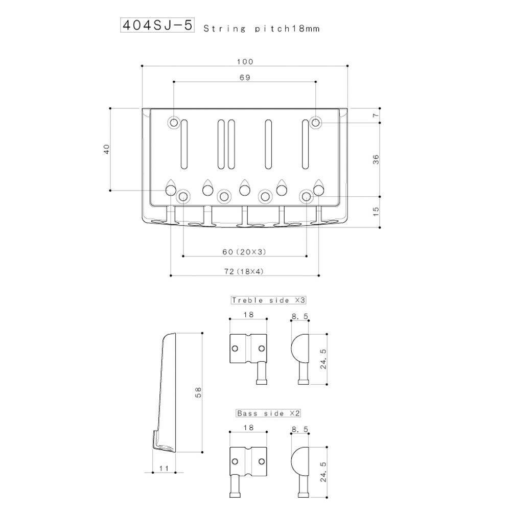 Puente 5-Strings. Mod: 404SJ. Color Chrome-1
