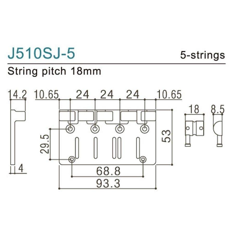 Puente 5-Strings. Mod: J510SJ. Color: Chrome-1
