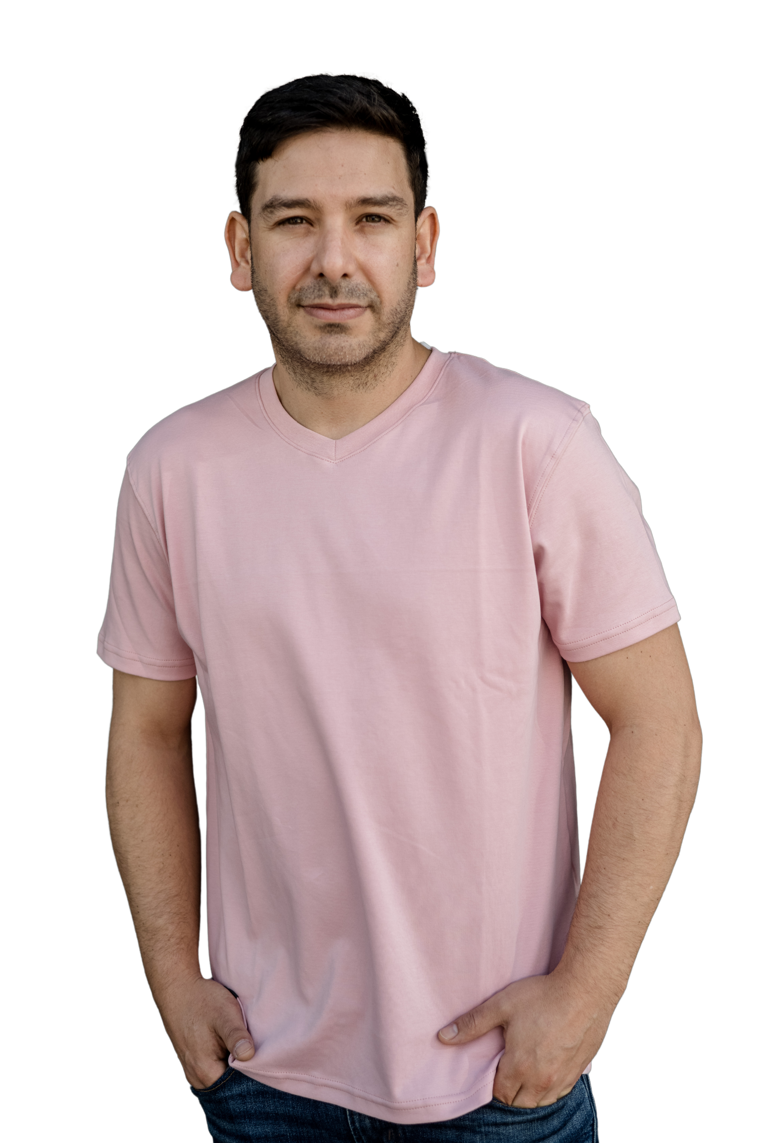 Polera Algodón Pima Palo Rosa Cuello Redondo-1