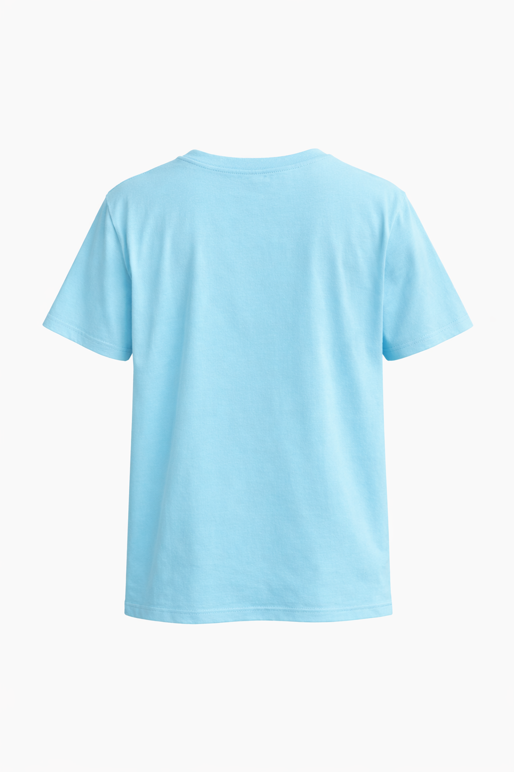 Polera  Algodón Pima Turquesa Cuello Redondo-2