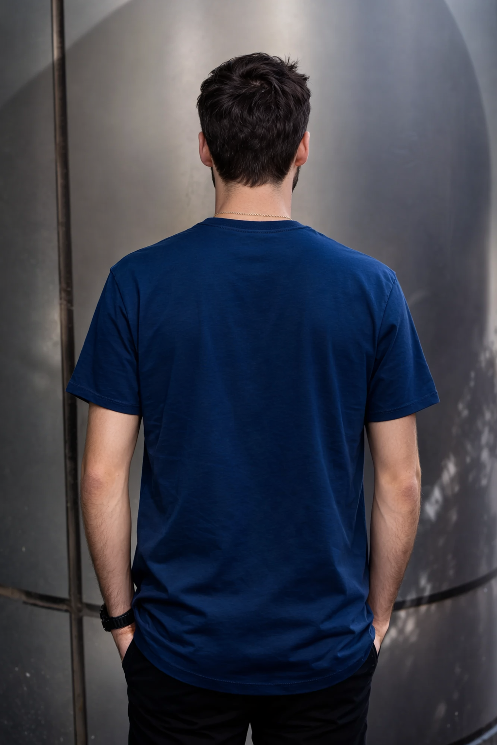 Polera Algodón Pima Indigo Cuello Redondo-2