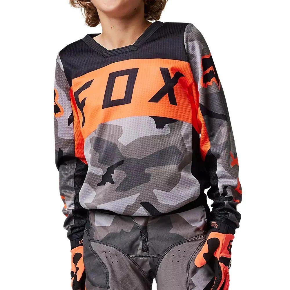 Jersey Niño FOX Racing 180 BNKR Naranja Camo-2