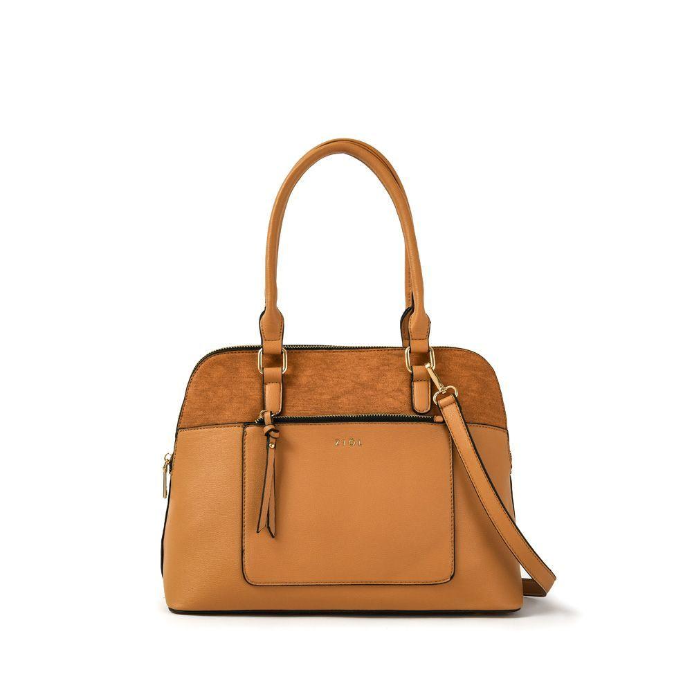 Caciola Cartera Tipo Dos Asas Beige Oscuro-0
