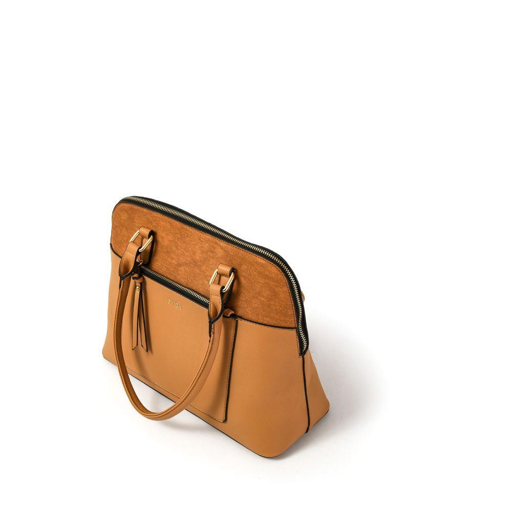 Caciola Cartera Tipo Dos Asas Beige Oscuro-1