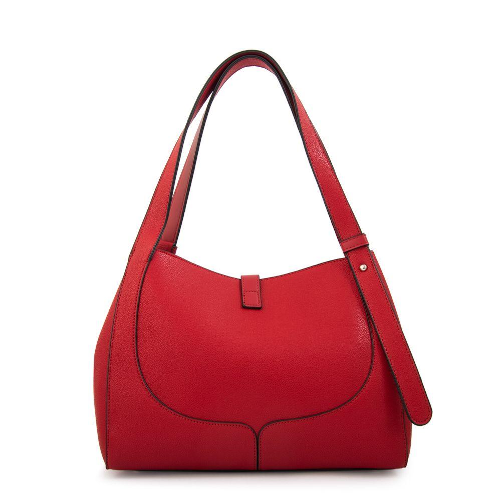 Cartera tote carey pequeña rojo-2