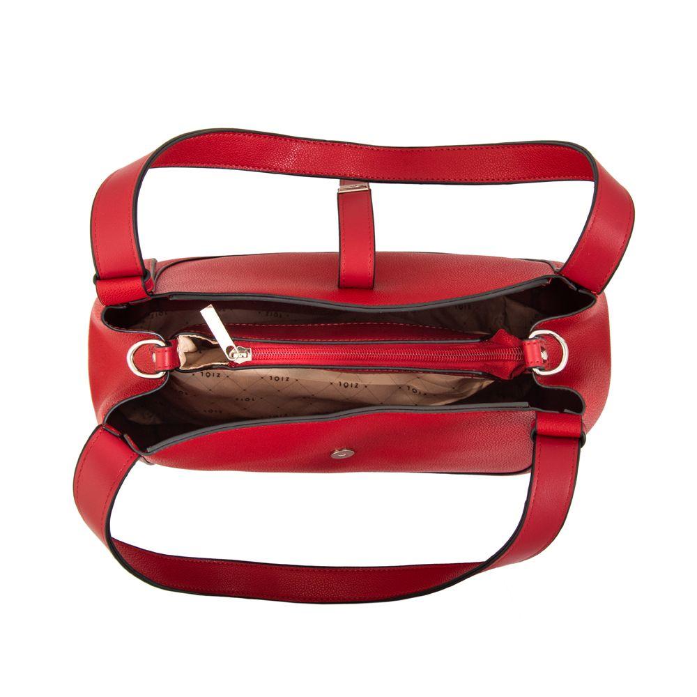 Cartera tote carey pequeña rojo-3