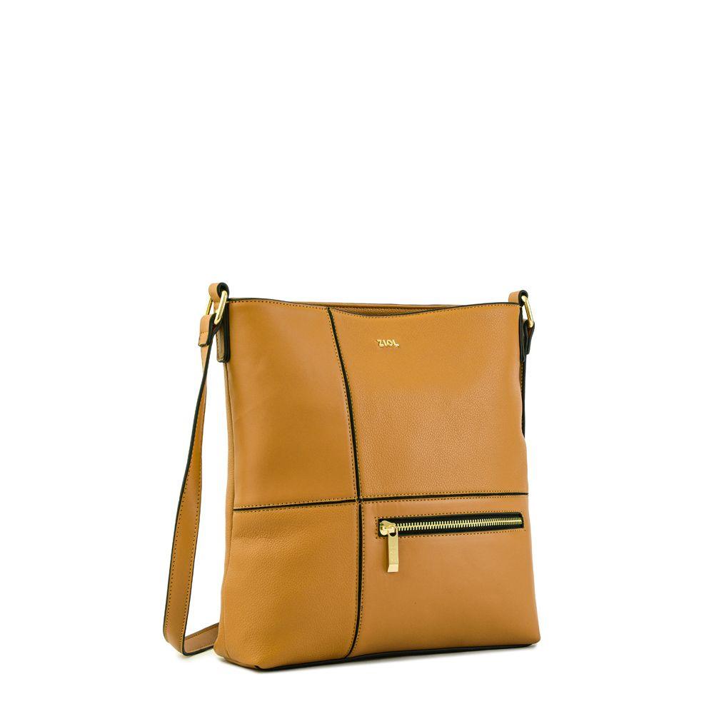 Cartera bandolera mediana lupe beige oscuro-1