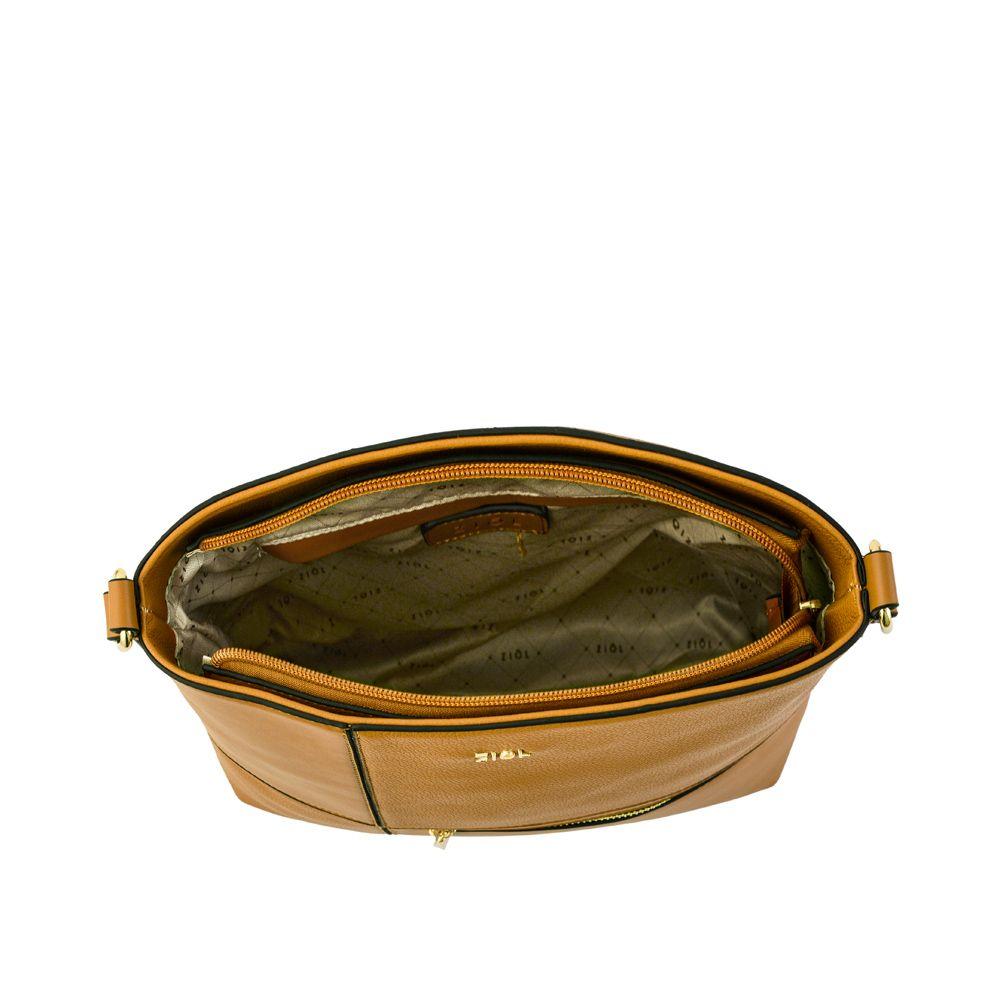 Cartera bandolera mediana lupe beige oscuro-3