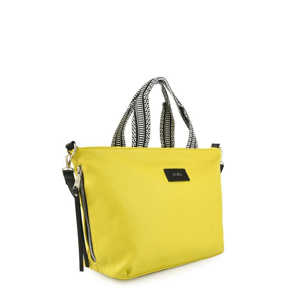 Cartera dos asas bote mediana illa amarillo-1