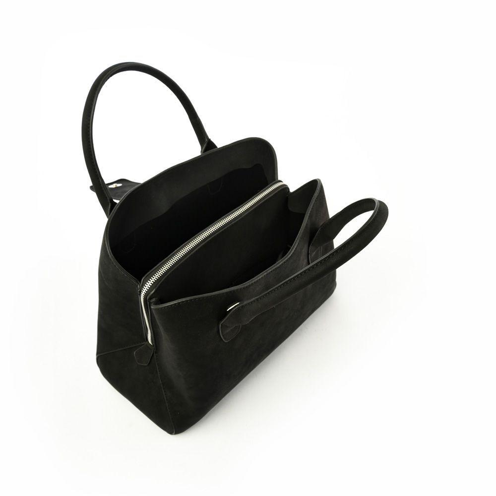 Elodie Cartera Tipo Dos Asas Tres Divisiones Negro-3