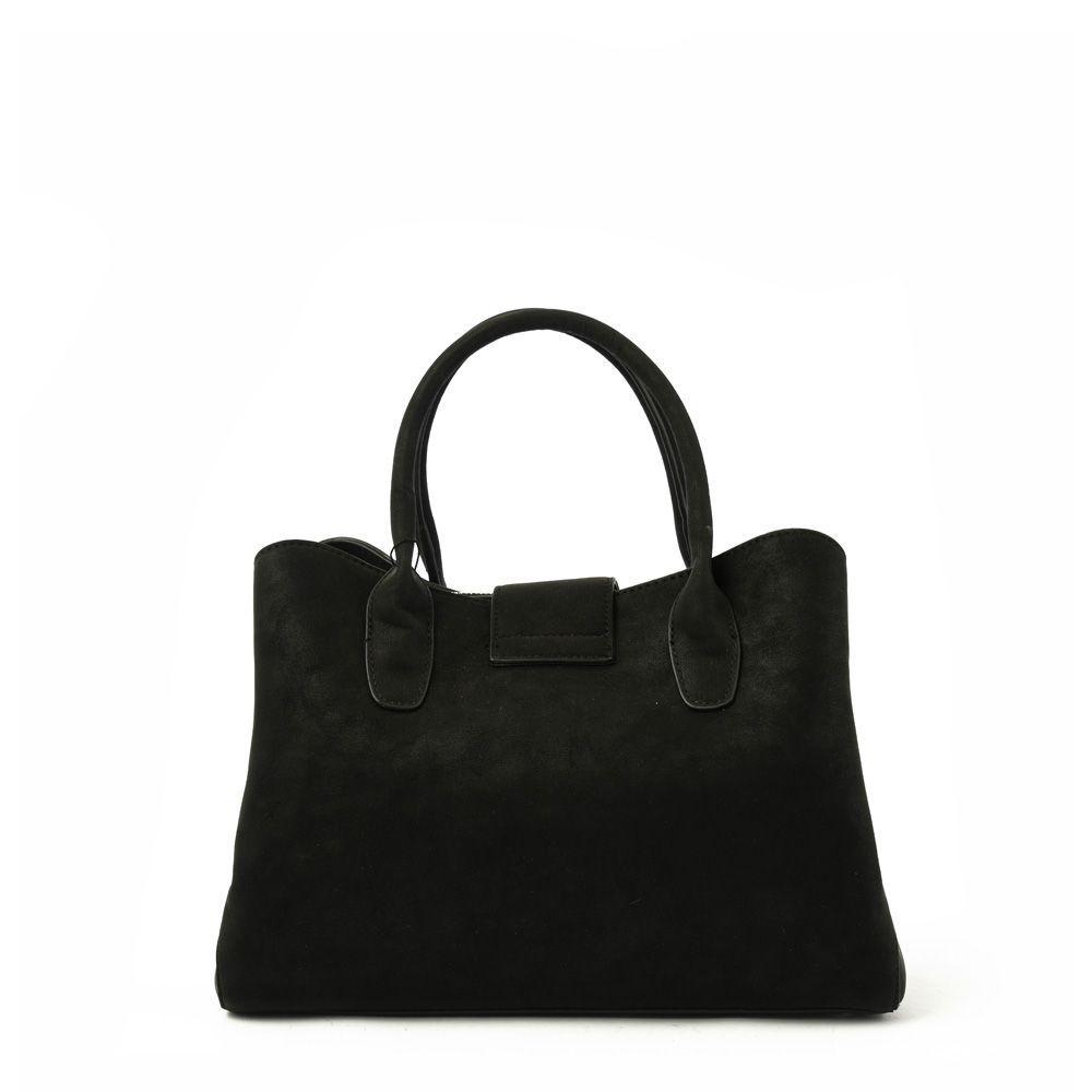 Elodie Cartera Tipo Dos Asas Tres Divisiones Negro-2