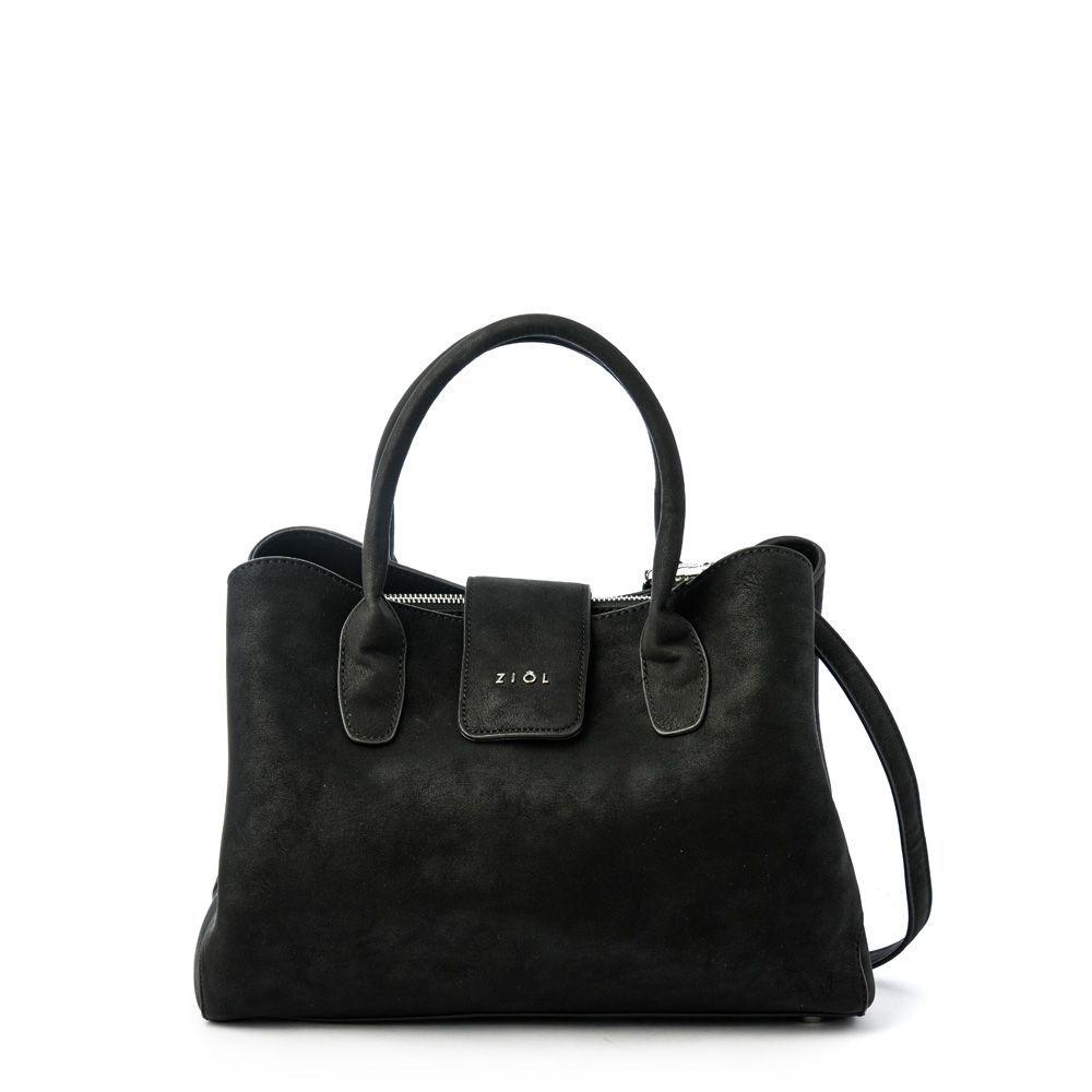 Elodie Cartera Tipo Dos Asas Tres Divisiones Negro-0