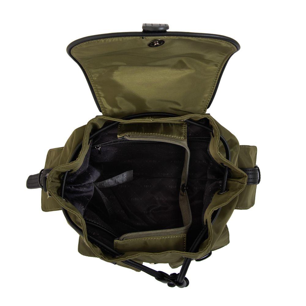 Mochila con tapa ximena mediana verde oliva-3