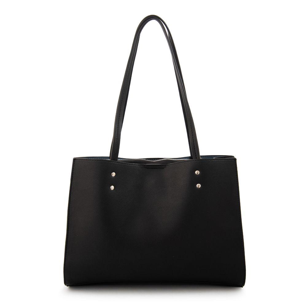 Cartera dos asas tres divisiones mediana harley negro-2