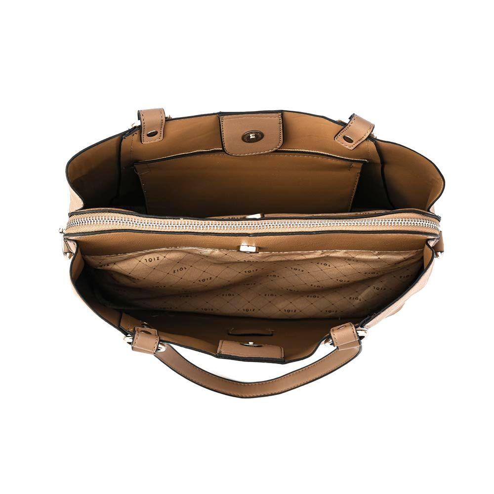 Cartera dos asas tres divisiones cordoba taupe oscuro-3