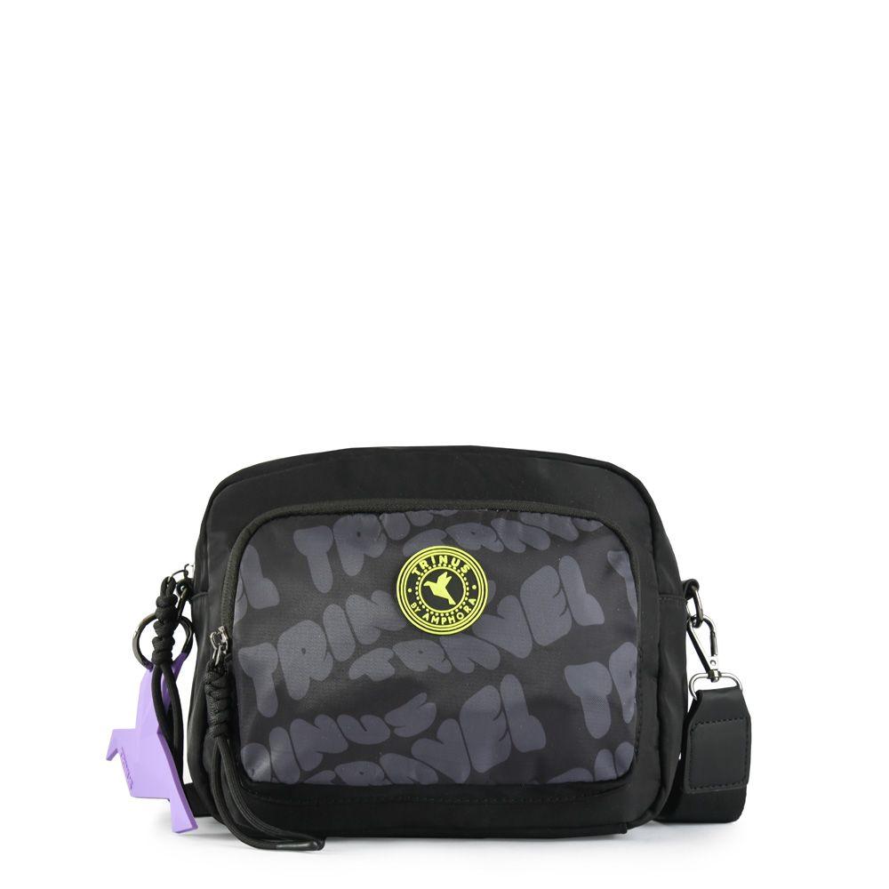 Cartera bandolera mediana parl negro-0