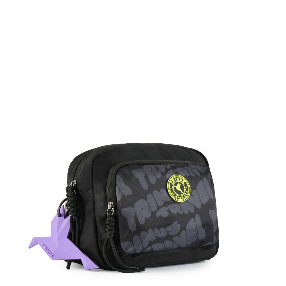 Cartera bandolera mediana parl negro-1