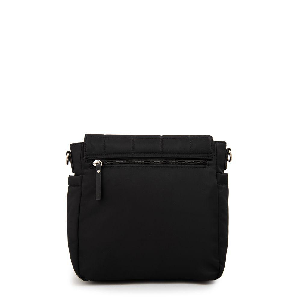 Cartera Bandolera con tapa mediana belina negro-2