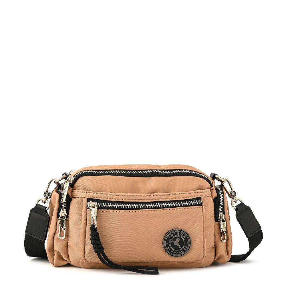 Cartera bandolera mediana halia beige-0