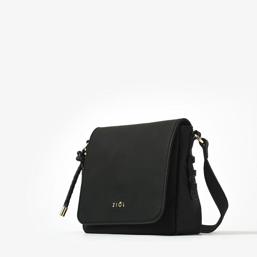 Cartera bandolera con tapa melchy negro-1