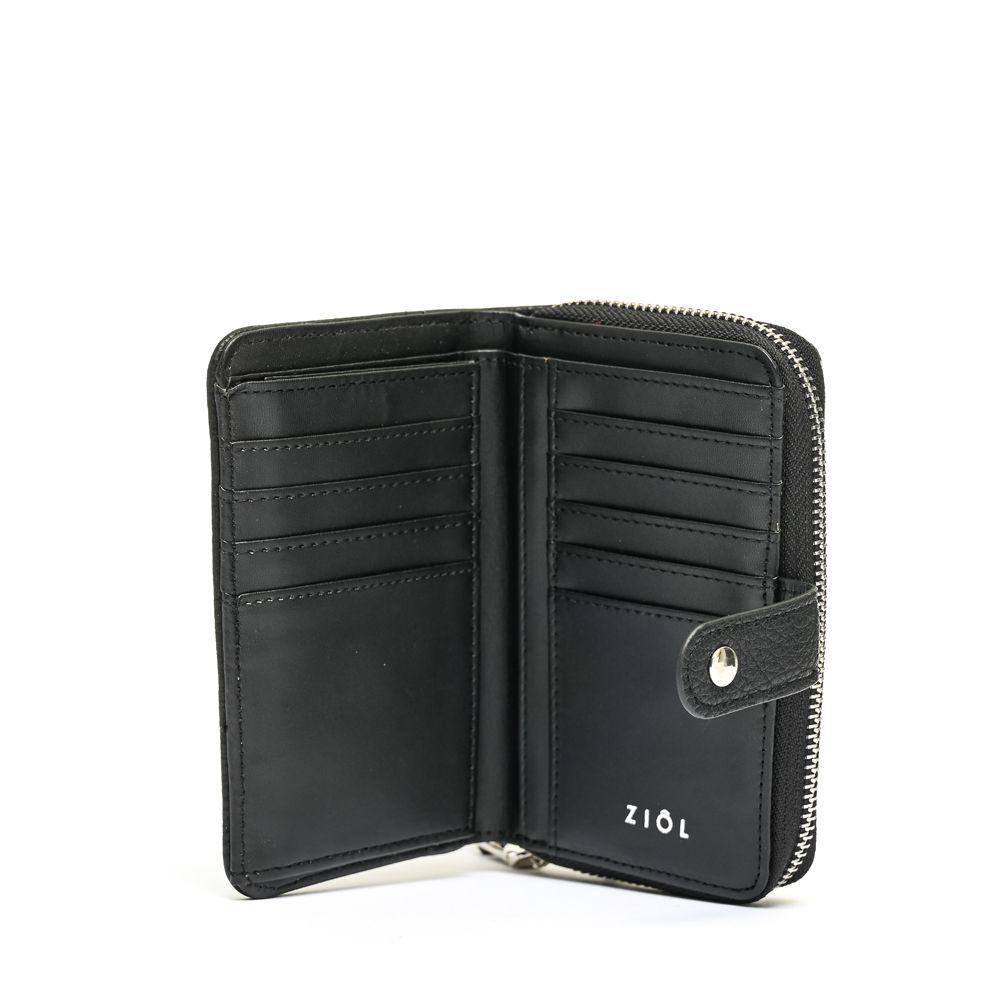 Billetera cierre exterior mediana laitue negro especial-2