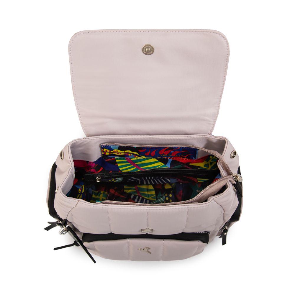 Mochila mediana lizel blanco crudo-3