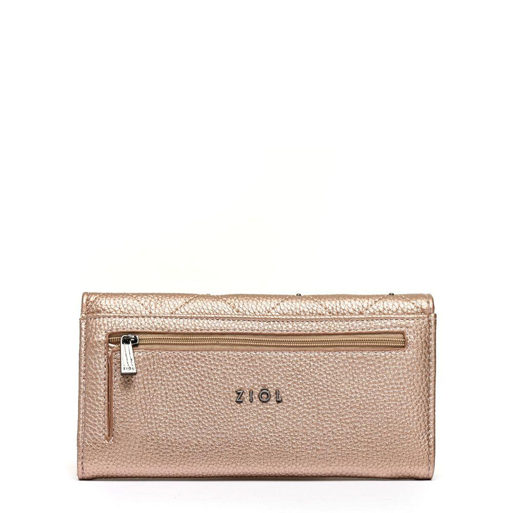 Chequera con flap grande plum rosa metalico-1