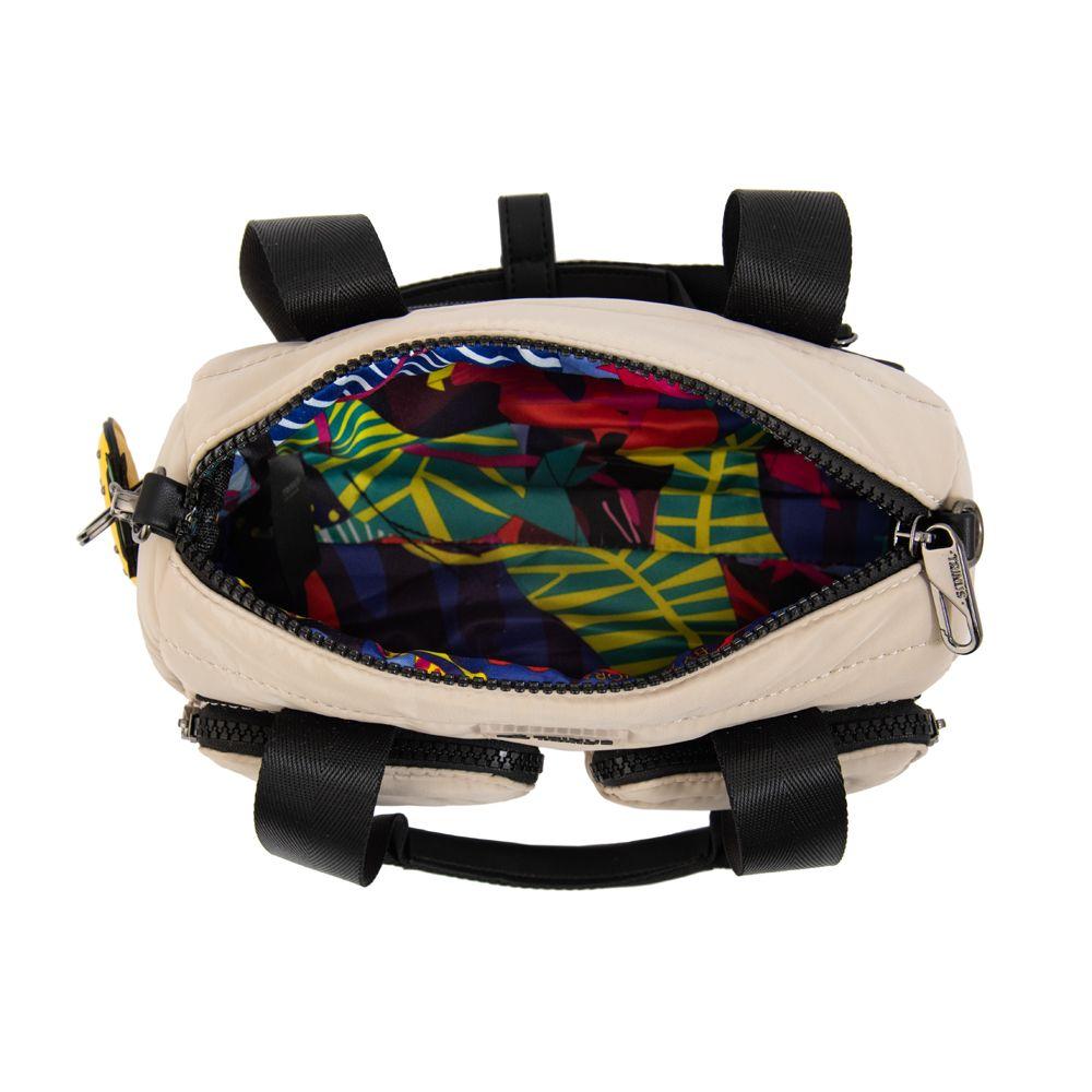 Cartera tote tiana pequeña beige-4