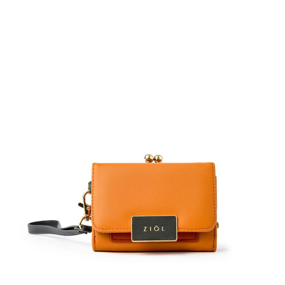 Alanya Billetera Chica Con Pellizco Mostaza-0