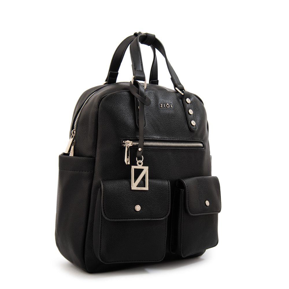 Mochila alisa mediana negro-1