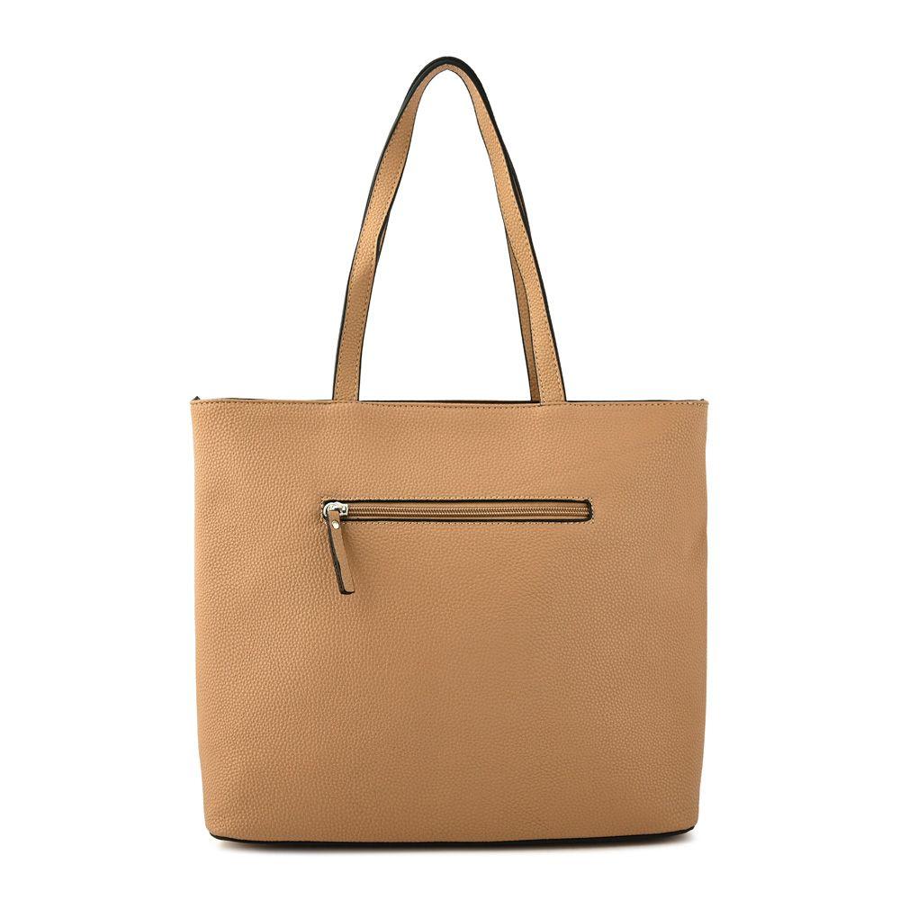 Cartera dos asas grande priscila beige oscuro-2
