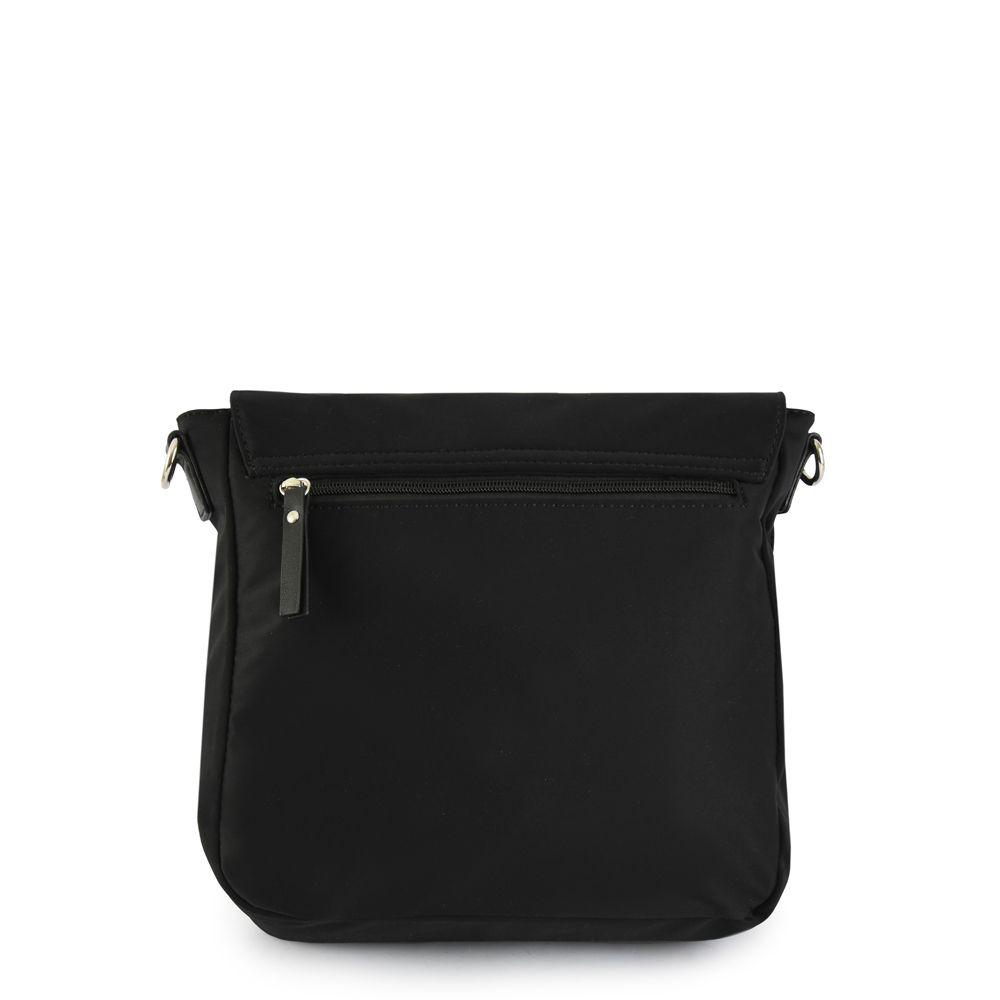 Bandolera Elvas Con Tapa Mediana Negro Ziol-2